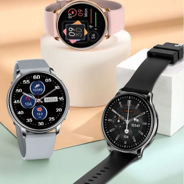 Montre Connectée Santé - Écran 1.44", Fréquence Cardiaque 24/7, Tension Artérielle, 120 Sports, IP68