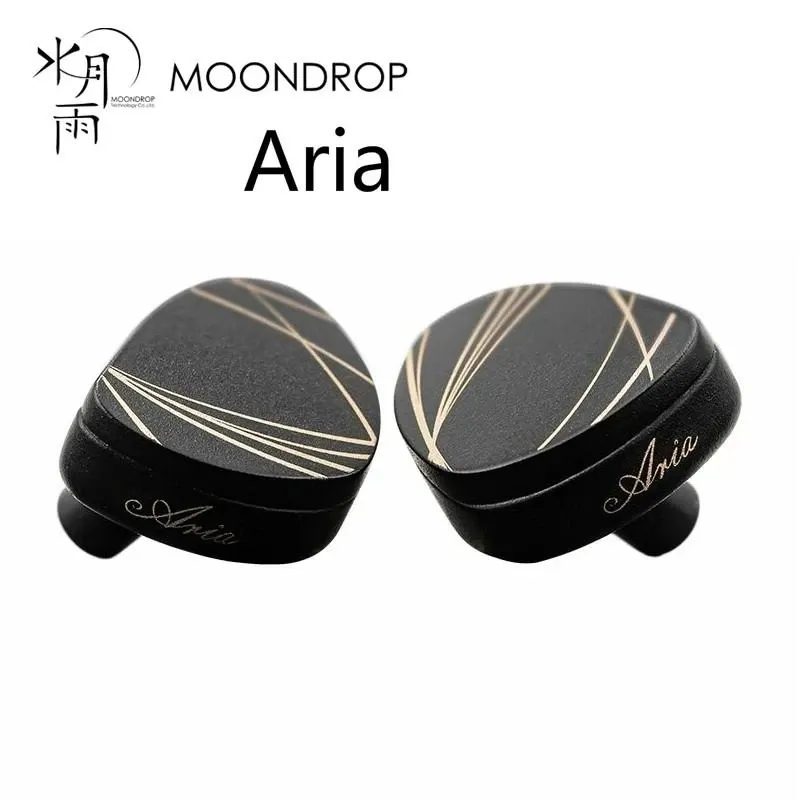 Earphones MoonDrop Aria HIFI Earphone High Performance LCP Diaphragm Dynamic IEMs in ear Earbuds with 2pin 3.5mm plug Detachable Cable