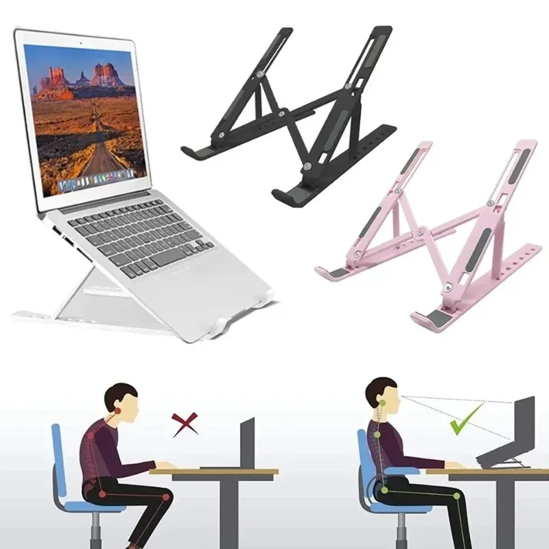 new Portable Laptop Stand Notebook Stands Adjustable Ergonomic Laptop Support Base Holder for Macbook Computer Accessories Bracket Sure,