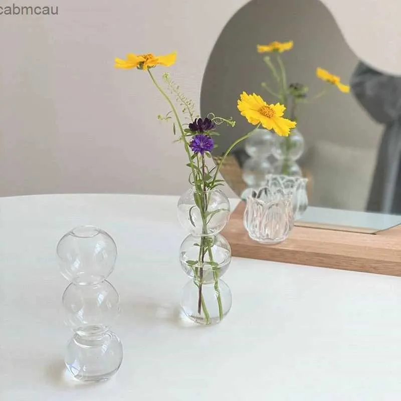 Vazen bubbelglas vaas creatieve bloemfles hydrocultuur plant pot transparante vaas voor bloemen eettafel slaapkamer decoratief