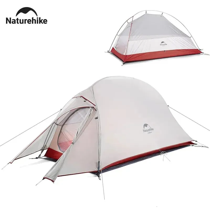 Camping Tent Ultralight Portable Cloud Up 1 Person Shelter Tent Folding Backpack Waterproof Tent Travel Beach Tent 240422