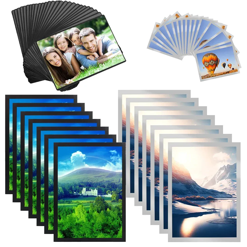 Ramka magnetyczna ramy obrazowe samoprzylepne magnetyczne rama fotograficzna plakat certyfikat grafiki zdjęcia do lodówki do wystroju domu na ścianę
