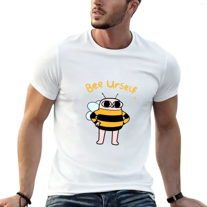 Herrpolos ketnipz (bee urself) t-shirt tungvikt vintage kläder djur prinor pojkar vanligt t skjortor män