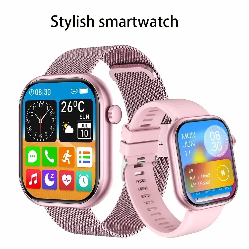 Watches 2024 New Smart Watch Women Call Custom Dial Smartwatch för GTS4 Waterproof Bluetooth Music Watches Full Touch Armband Clock Pro
