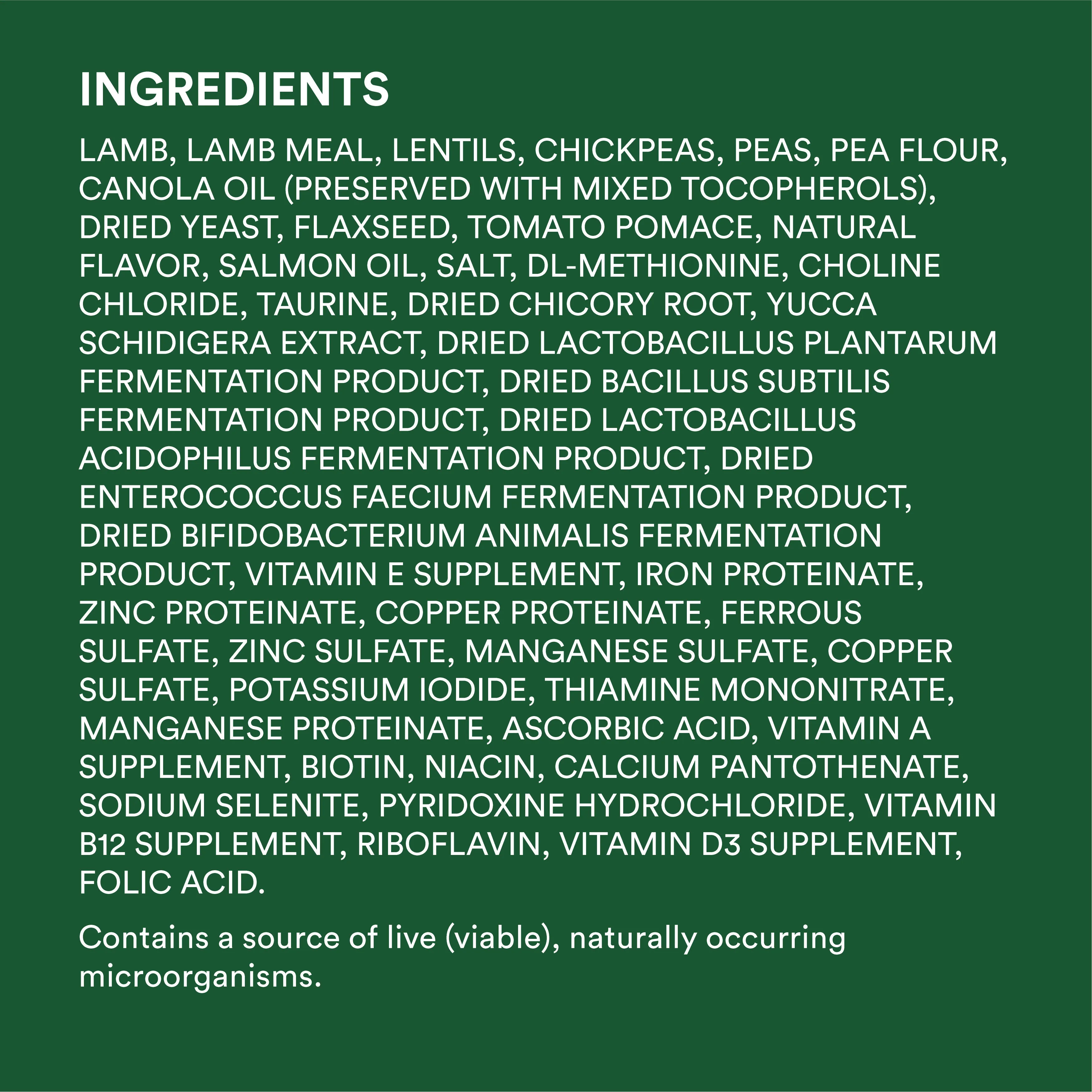 Life Stages Wholehearted Lamb And Lentil Wholesome Recipe: Grain