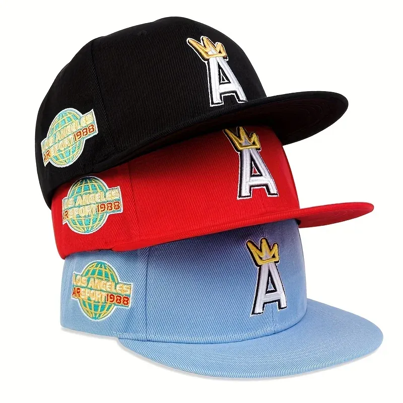 Softbol Hip Hop Fashion Baseball Corona Corona Una letra Bordado Snapback Hats Sports Sports Sports Leisure Caps Hombres Mujeres Sol al aire libre