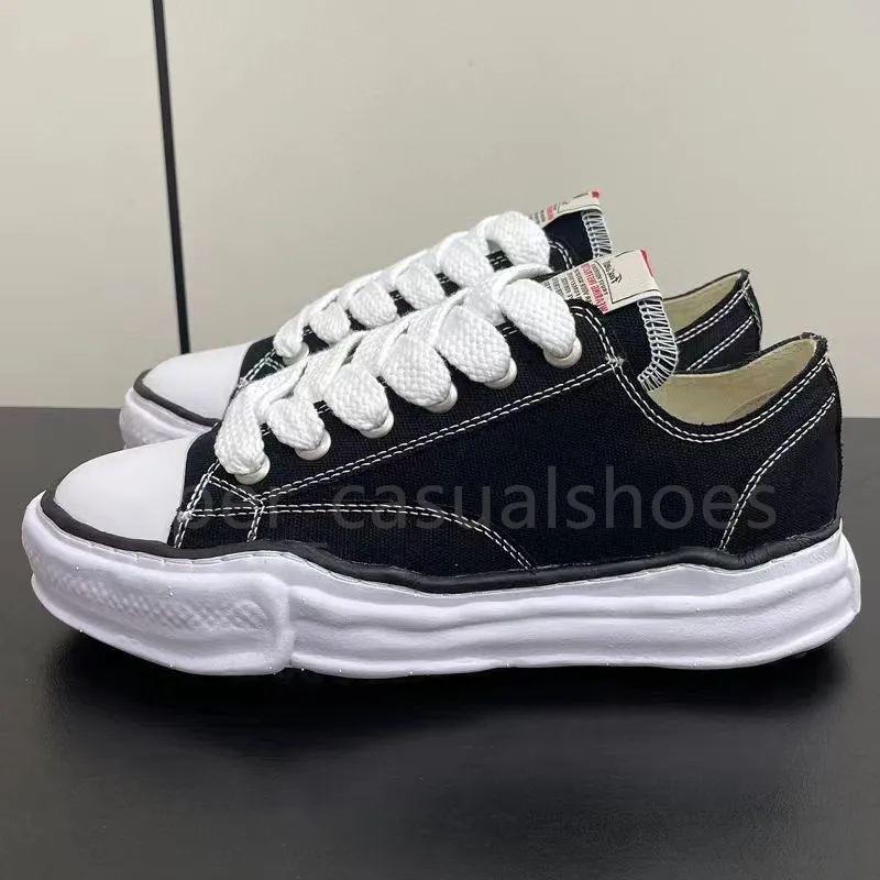 Designer Mmy Schuhe Maison Mihara Yasuhiro Low-Leinwand auflösen Schuhe schwarze weiße Plattform Sneaker Männer Sport Sportlosenschuhe Größe 36-46