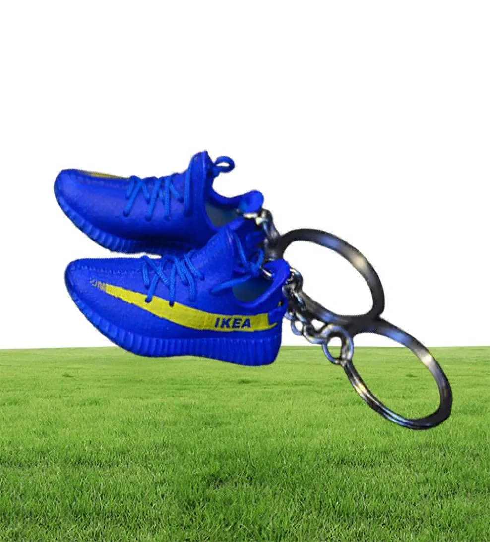 Keychains 3D Mini E Sneaker Keychain Shoes Model Backpack Pingente para festa de aniversário de namorado presente de alta qualidade keyring7024209