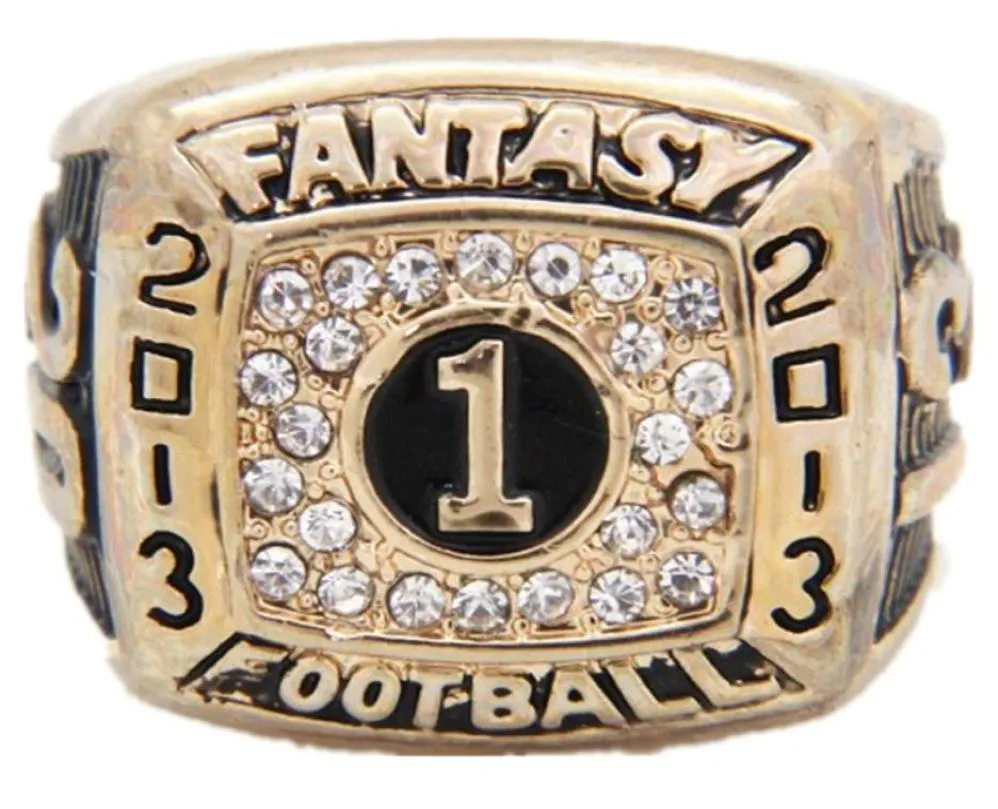 Świetny Quatity 2013 Fantasy Football League Fan Fani Mężczyźni Kobiety Pierścień prezentu Rozmiar 118277297