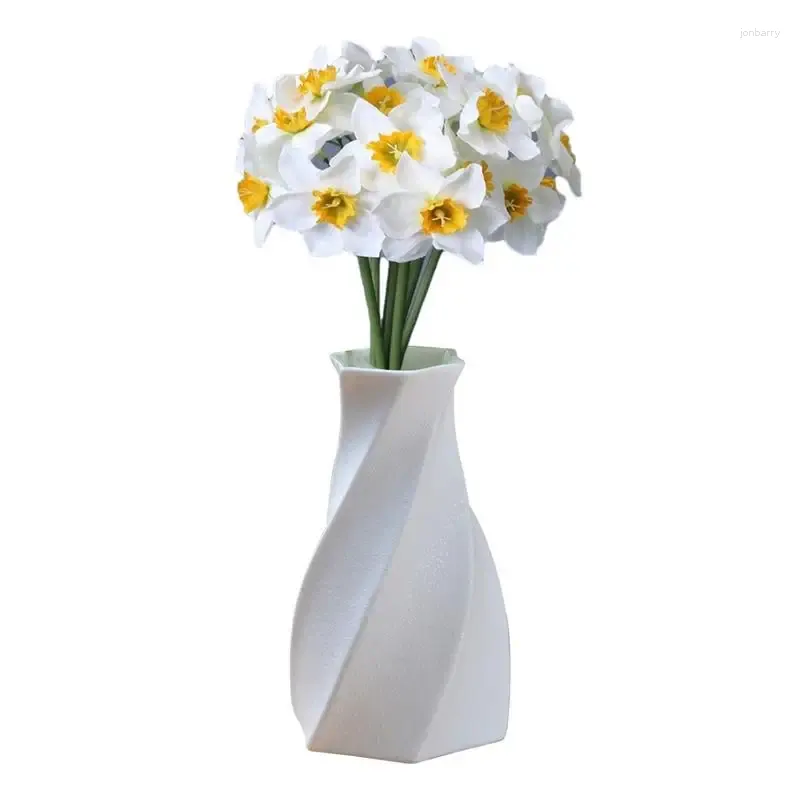 Decorative Flowers Daffodils Artificial Bouquet Fake Flower Bouquets For Wedding Real Touch