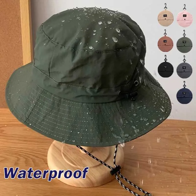 t Hats Foldable Panama bucket hat outdoor UV resistant hat suitable for men women spring summer quick drying waterproof hanging hat fisherman hat 240424