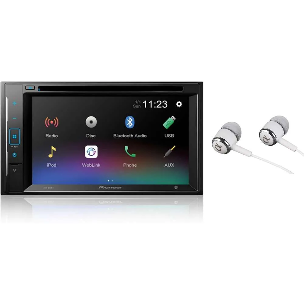 AVH210EX DUBBEL DIN BLUETOOTH IN -DASH DVD CDAMFM Front USB Digital Media Car Stereo Mottagare med 6.2 "WVGA Pekskärm Display - Apple iPhone och Android Music Support