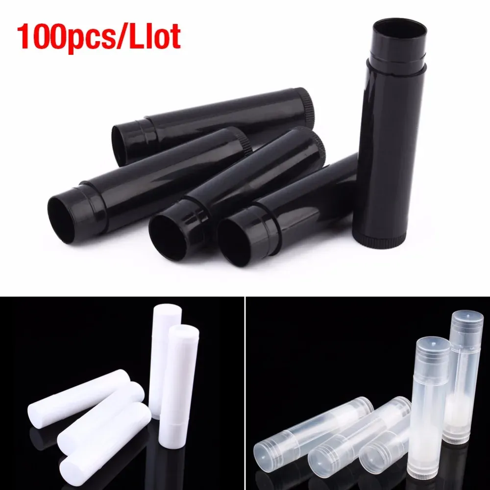 Bouteilles 100pcs 5 ml diy à lèvres à lèvres vide bouteille de bouteille à lèvres Baube à lèvres Baube à lèvres Pocs de récipient BALM TUBE DE LIP LIP avec bouchon