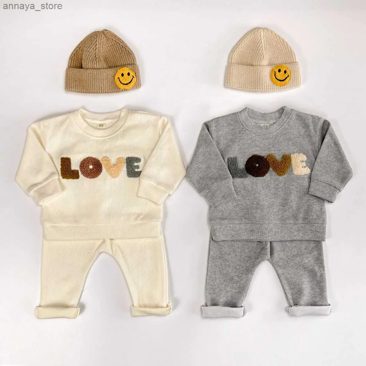 Ensembles de vêtements pour bébés ensembles de vêtements bébé printemps automne les enfants enfants sweat à sweat à sweat à sweat à sweat à sweat en coton + pantalon bébé vêtements Setl2404