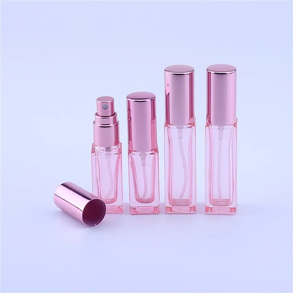 BOTTIGLIE 10pcs Oro rosa Protabile Atomizzabile Atomizzabile Travel Bottiglia vuota Svuota Small Spray Bottle tossico e sicuro 5 ml 10 ml