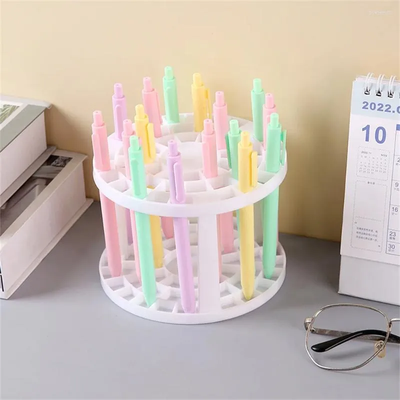 Makeup Brushes Storage Rack Durable Anti-skid Circular Large Capacity Plastic Supplies Brush Shelf Creative Wear-resistant