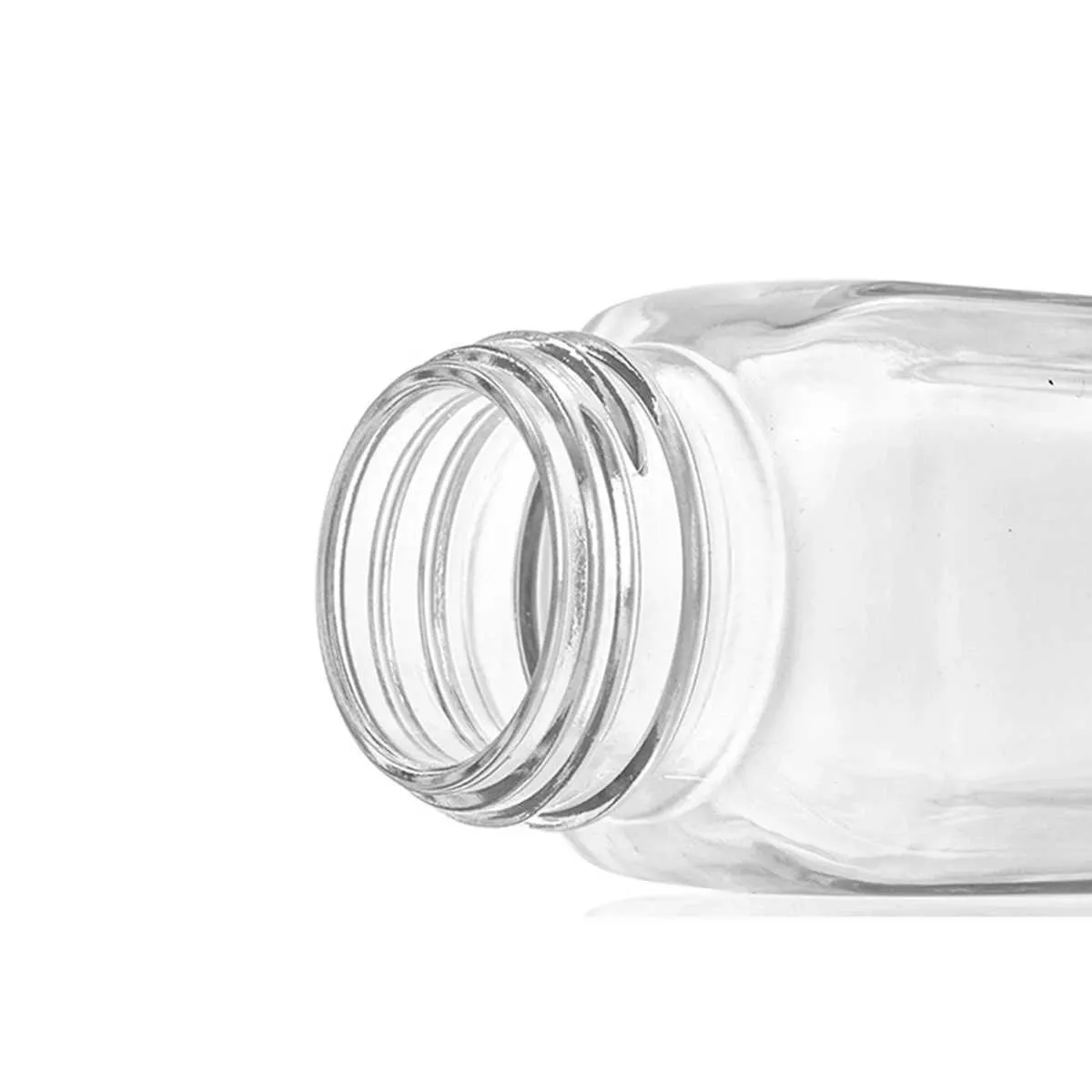 Matsparare förvaringsbehållare Leeseph Glass Spice Jar 4 oz fyrkantig flaska med bambu och trälock som vibrerar som används för racklådor skåp H240425