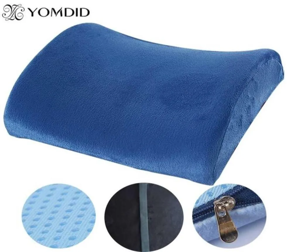 HighResilience Memory Foam Cushion est Lumbar Back Support Relief Pillow for Office Home Car Travel Booster Seat 2111023050313