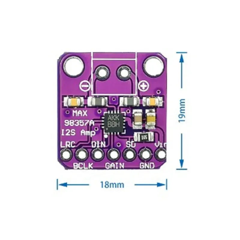 MAX98357 I2S 3W CLASSE D Amplificateur Breakout Interface DAC Decoder Module Filterless Audio Board pour Raspberry Pi ESP32