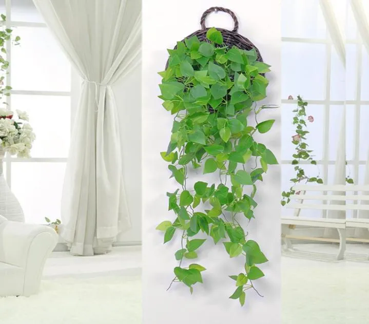 artificial plant wall Artificial Fake Hanging Vine Plant Leaves Foliage Flower Garland Home Garden Wall Hanging Decoration IVY Vin6141844