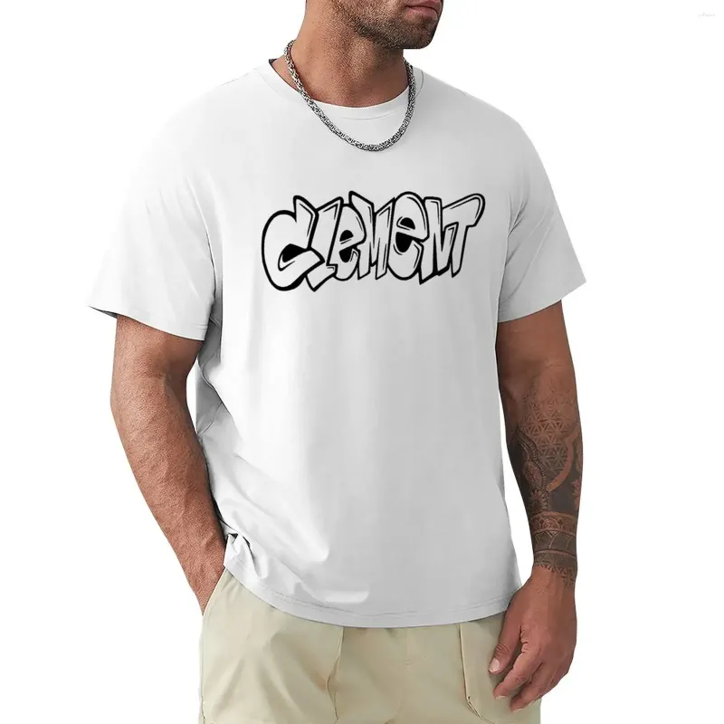 Męskie polo Clement - Graffiti Name Design T -shirt Szybkie suszenie Hippie Ubrania dla mężczyzn