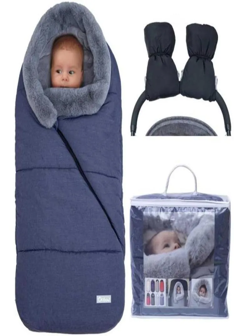 Orzbow kış doğumlu zarf bebek bebek arabası uyku tulumları kürk yaka footuff çocuklar için kiraz çantası 211238911160