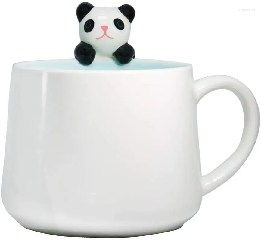 Mokken schattige Panda Kid Ceramics Coffee Milk Tea Cup 3d Novely Cartoon Dierschenken voor bruiloften Verjaardagen Valentijnsdag