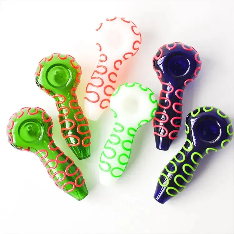 4inch Glow In The Dark Smoking Pipes Scorpion Hand Pipes Luminous can put customer logo by UPS DHL