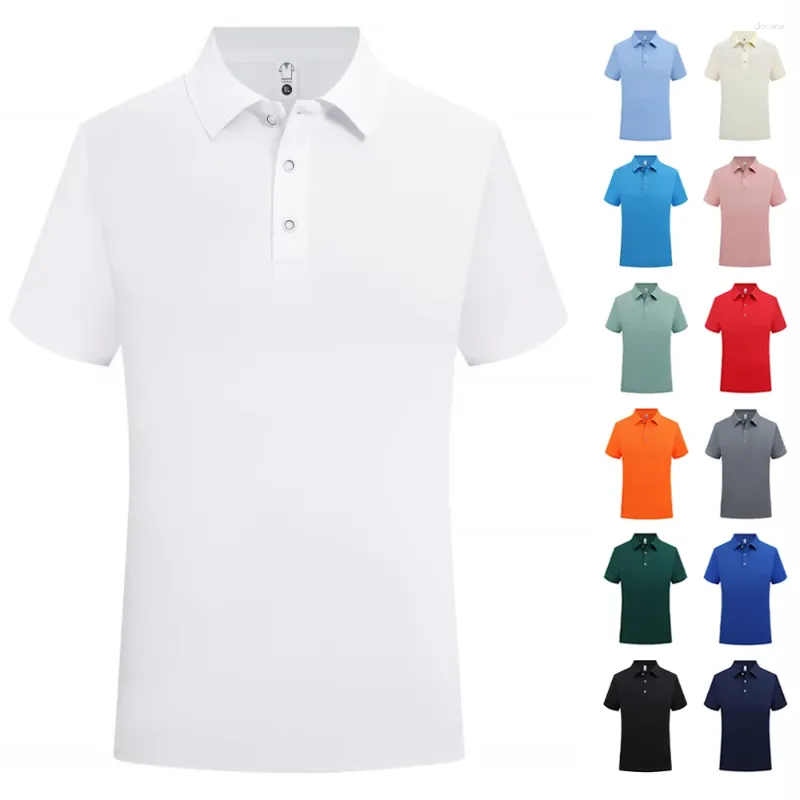 Polos masculinos homens respiráveis colarinhos formais camisetas a granel por atacado pólo branco uniforme para camisa casual para hombre