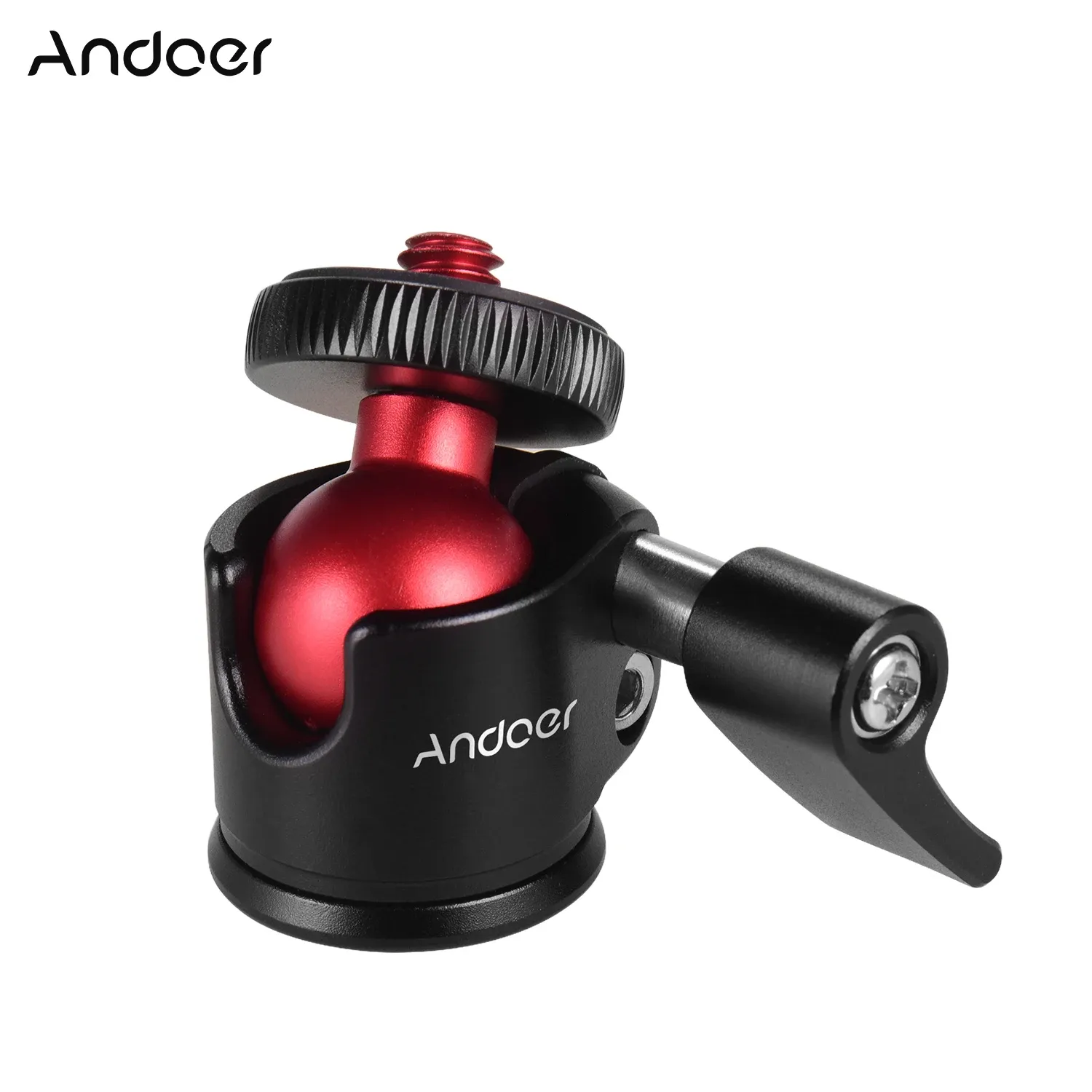 Studio Andoer Mini Steamod Ball Head с 1/4 дюйма винта 360 градусов поворотный алюминиевый сплав Фотография шариковая головка для камеры DSLR