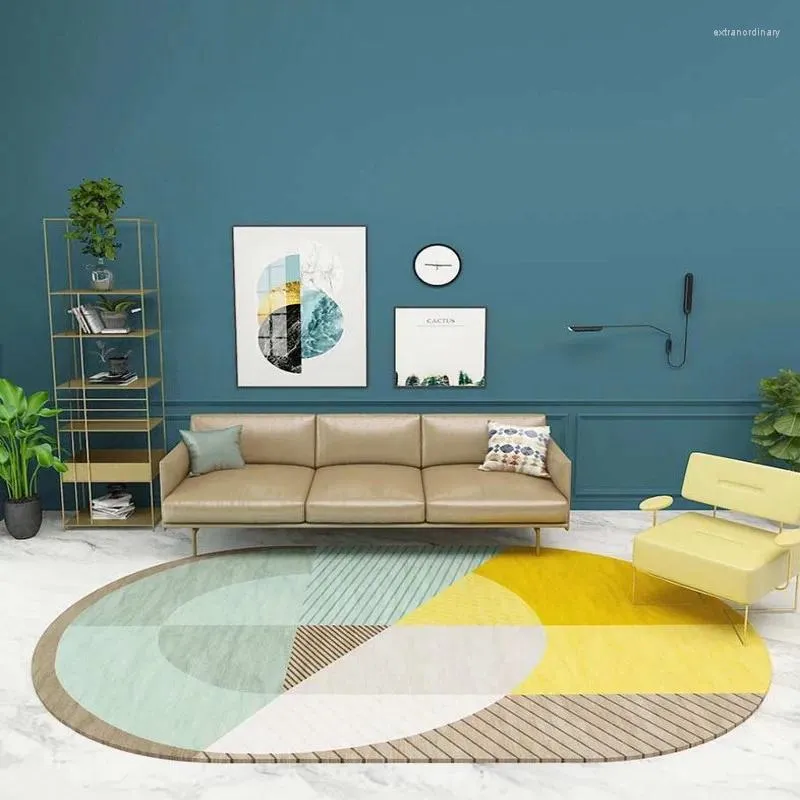 Dywany nowoczesny styl geometryczny sypialnia nocna dywan do salonu stolik kawowy owalny dywan