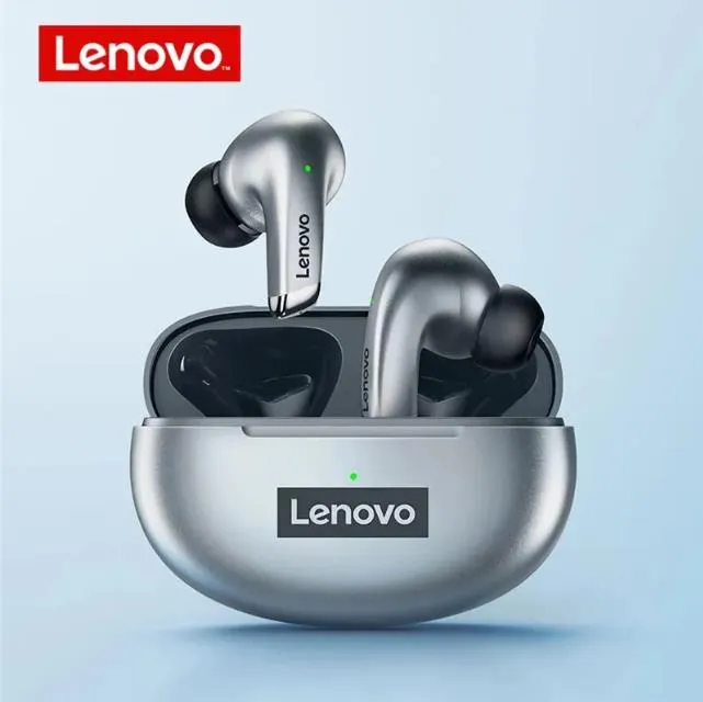 Lenovo LP5 HiFI Bluetooth Eardhone ipx5 Wodoodporne wkładki douszne do słuchawek iPhone 13 Xiaomi z podwójnym mikrofonem LP40 Uaktualniono