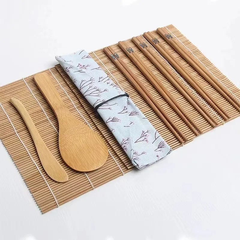 Bamboo and wood sushi multi-piece tools form China