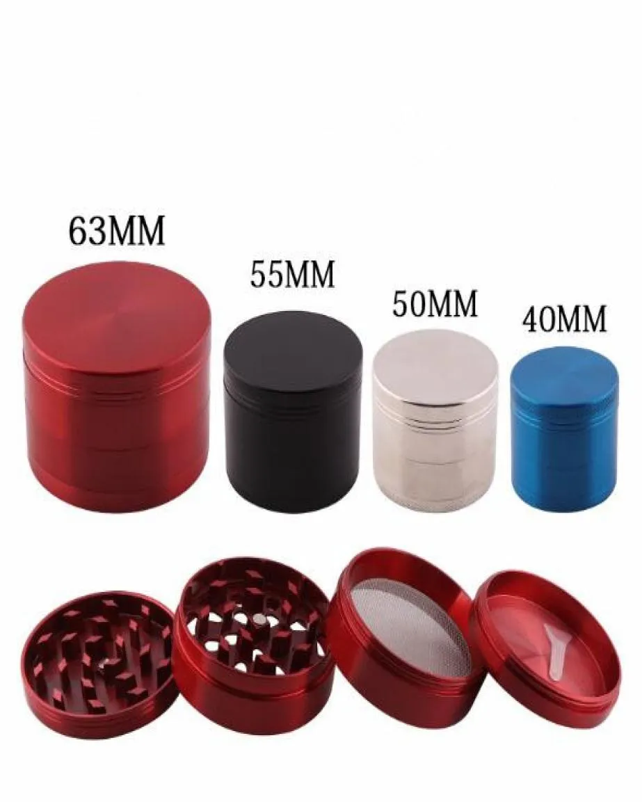 DHL 40 мм 50 мм 55 мм 63 мм 4 части Sharpstone Tobacco Grinder Grinder Grinder Cnc Filter net Dry Herb Pen8071695