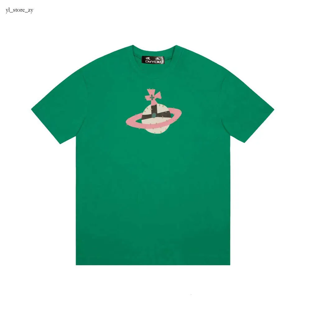 Viviane Westwood Shirt Men's T-Shir T Viviane Westwood T-shirt marka odzieży Mężczyźni Kobiety Summer Westwood koszulka z literami Cotton Jersey High Quality Tops 9592