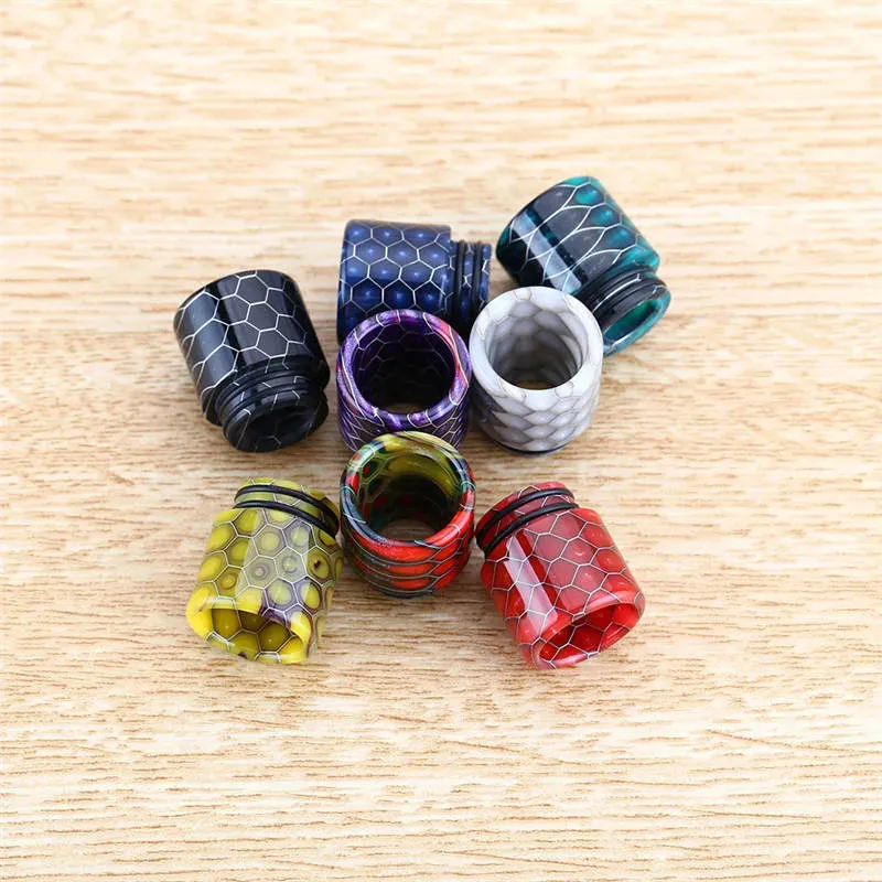 Snakeskin 810 Drip Tips Snake Wide Bore Cigarette Holder TFV8 TFV12 Mouthpiece For 810 Thread TFV 8 12 Big Baby Sub Ohm Smoke Tank Atomizers