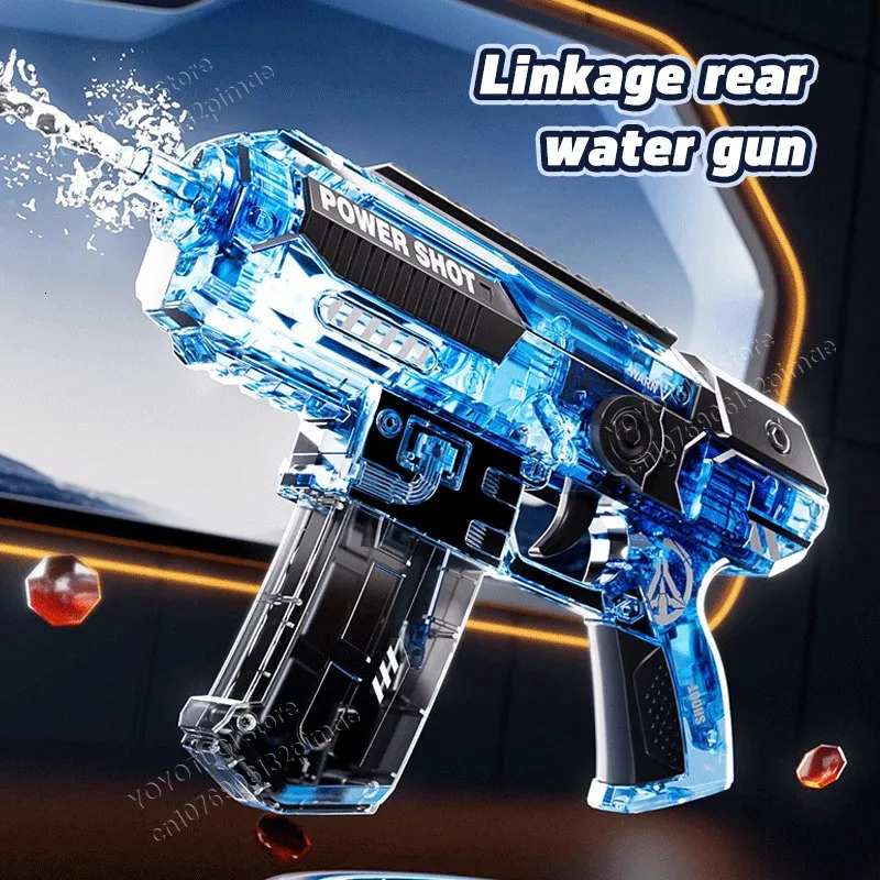 Fully Automatic Electric Water Gun Summer HighVoltage Pulse Energy Storage Toy Childrens Beach Large Capacity 240420