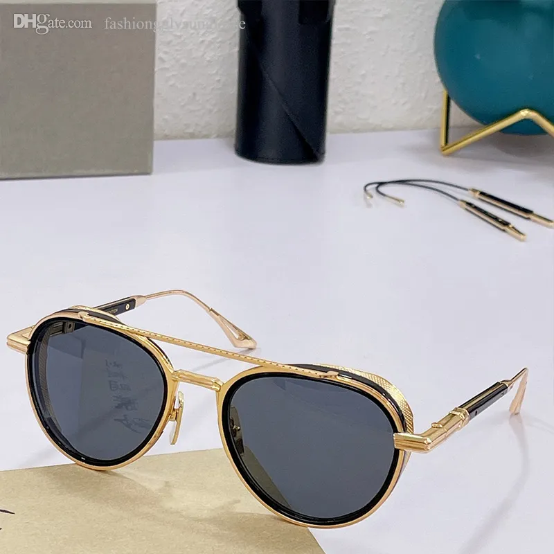 Designer occhiali da sole vintage lenti in poliammide grigio marrone oro nero viene fornito con una serie di gambe sostitutive EP4 Womens e maschili da sole di alta gamma