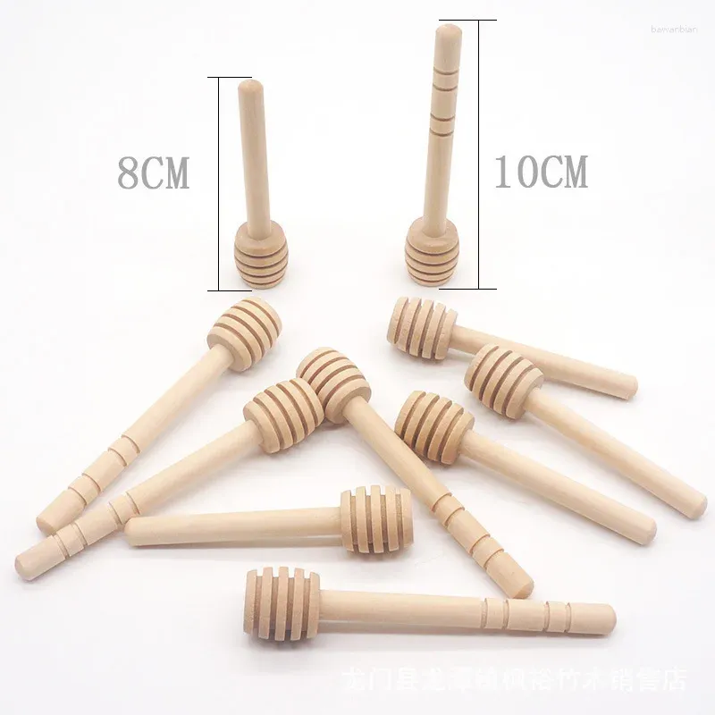 Cucchiai 5pcs/set agitatore in legno Miele di cucchiaio in legno di mele