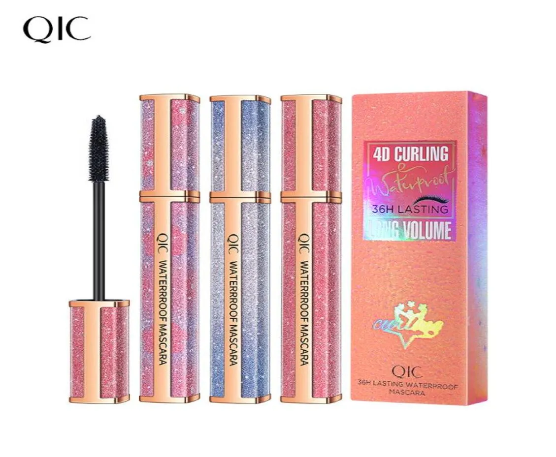 QIC Mascara Colorful Star Sky Waterproof Black Mascaras 36H Longlasting Cruling Thick Lengthening Fast Quick Dry Makeup Lash Masc2682024