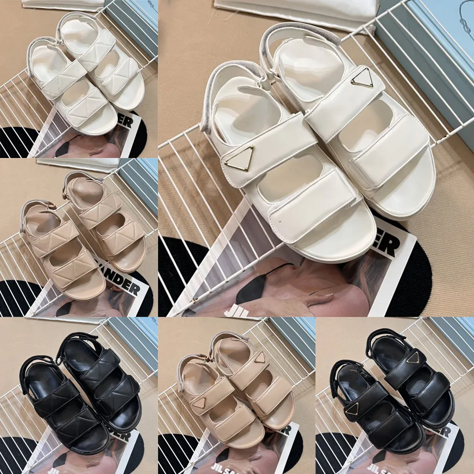 Designer Sandaler Kvinna Slides Casual Platform Leather Wedges Straw Formform Slippers Summer Flat Comfort Beach Mule Sandal