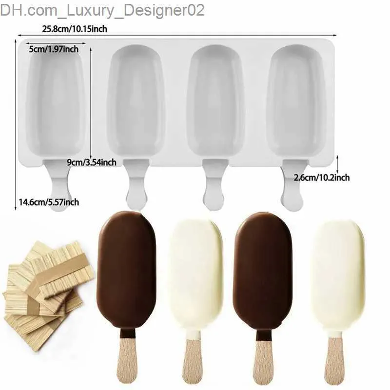 アイスクリームツール4/8ホールシリコンアイスクリーム型デザートフローズンフルーツポピシクルDIY自家製Q2404251