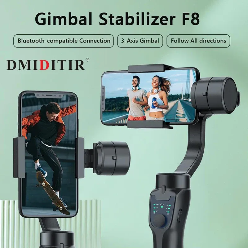 Gimbals pieghevole 3axis Gimbal Stabilizer Selfie Stick Vlog Cellhone Registratore per iPhone Xiaomi Samsung Smartphone