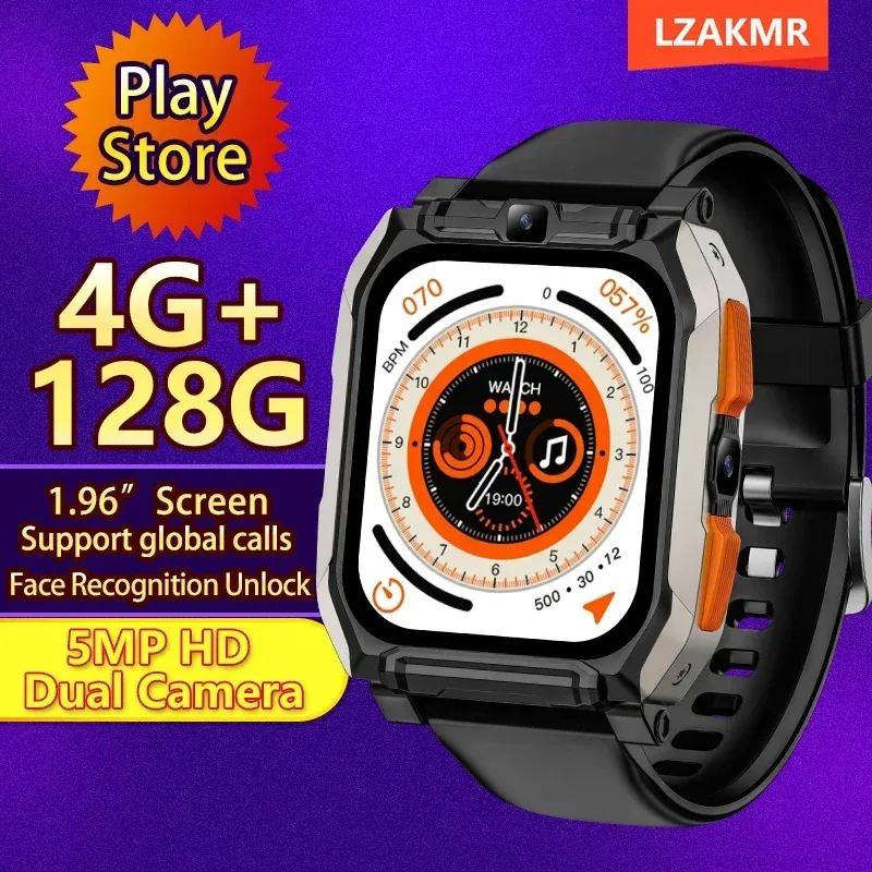 Bekijkt nieuwe T3 Android OS Smart Watches Men 4G Net Betaling Functie GPS Navigatie 5MP HD Dual Camera Payment Function Message Herinnering