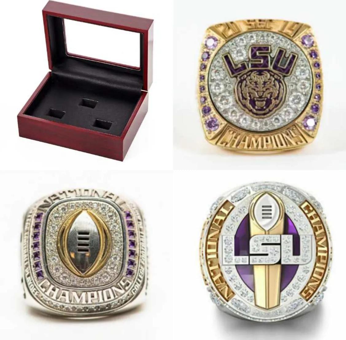 LSU 2019 2020 Geaux Tiger S National Orgeron College Playoff Football Playoff SEC S Ship Ring Fan Men Gift Wholesale5766048