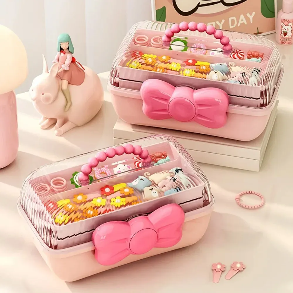 Caja de almacenamiento de horquilla de múltiples capas Box Joyary Box Joyary Box Accesorios para el cabello para niños Caja de almacenamiento de juguetes