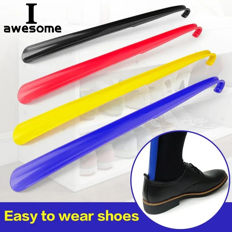 Boots 1PCS 58.5cm Easy To Use Plastic Long Handle Shoes horn Artifact Pull Pumping Shoes Professional Women Men Shoe Horn Shoes Spoon