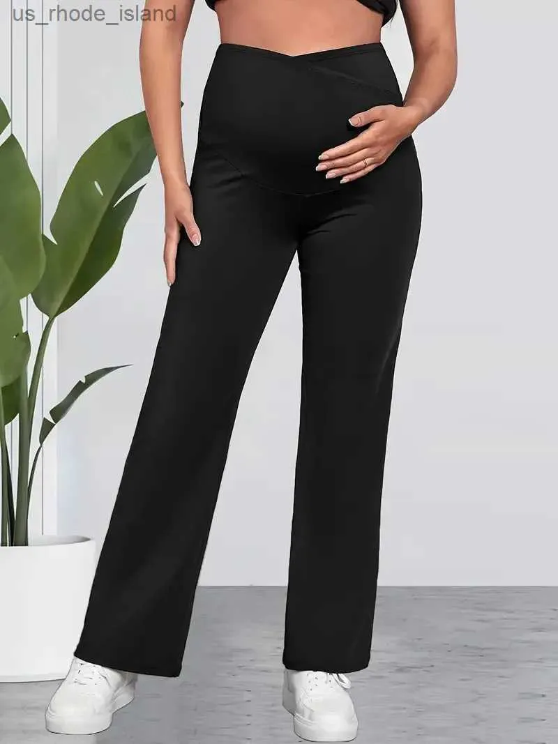 Maternity Bottoms Womens europeas y americanas para mujeres embarazadas Pantalones de mujer embarazada Ajustable pantalones cortados de casual2404