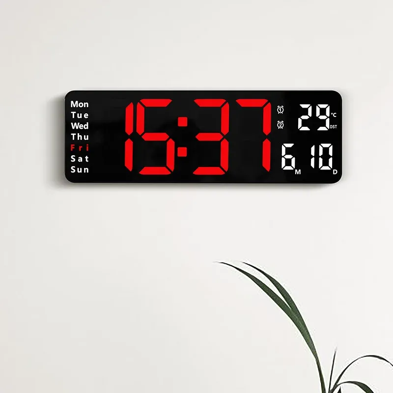 Orologi grandi orologio da parete digitale grande controllo telecomandata Data della settimana Display Tabella di memoria Orologio a muro orologi di allarmi elettronici a parete
