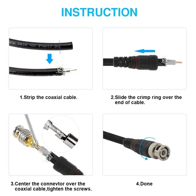 Adattatore BNC CCTV ANPWOO di alta qualità con connettore BNC da 50ohms e 75ohms perfetto i sistemi di sorveglianza CCTV di AnpWoo